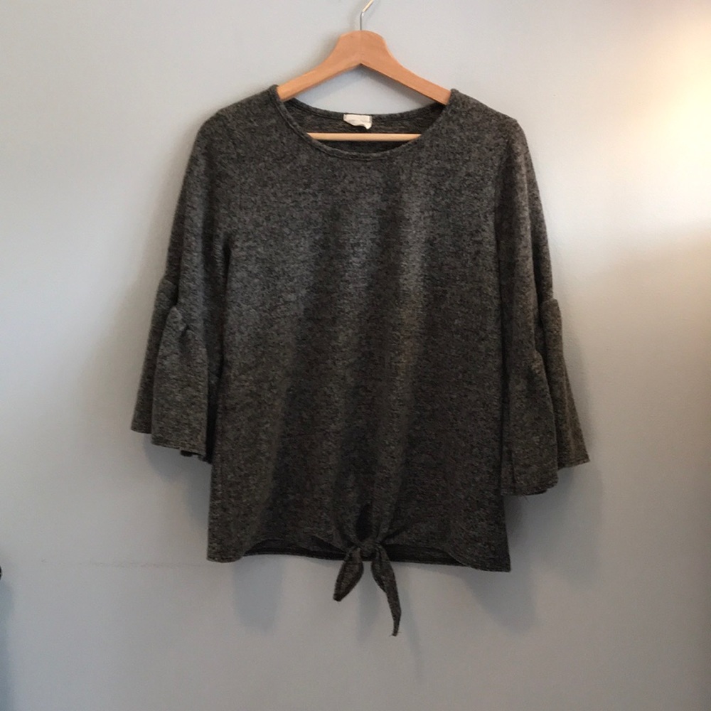 Caution to the Wind cozy bell sleeve top